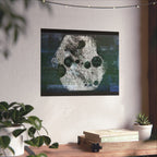 Abstract Moon Crater Matte Poster — Horizontal Wall Art