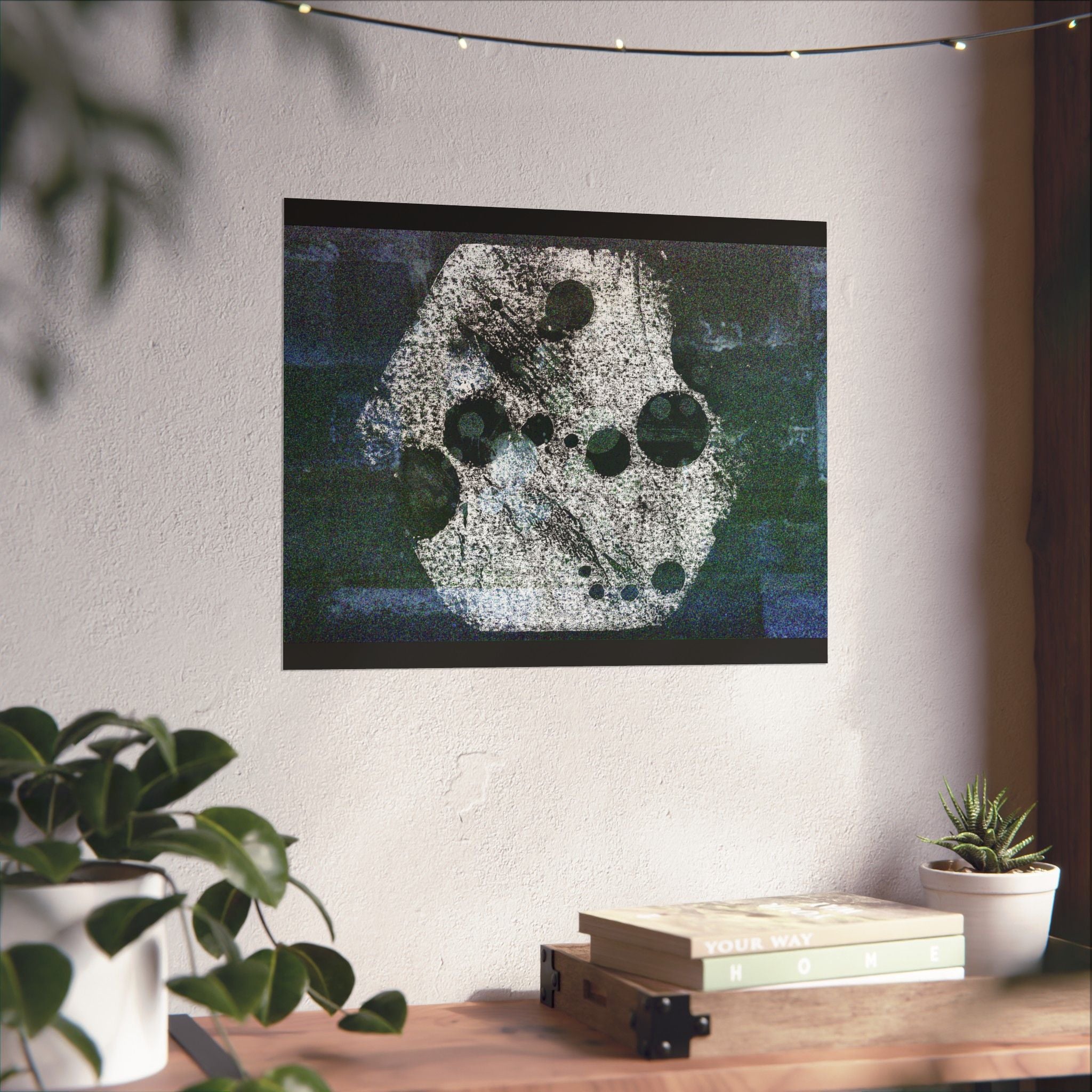 Abstract Moon Crater Matte Poster — Horizontal Wall Art