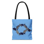 Shark Circle Tote Bag – Ocean Wildlife Canvas Tote