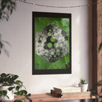 Matte Poster — Abstract Green Hexagon Botanical Print