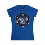 Hex Moon Graphic Tee — Minimalistisch hemels T-shirt voor dames 