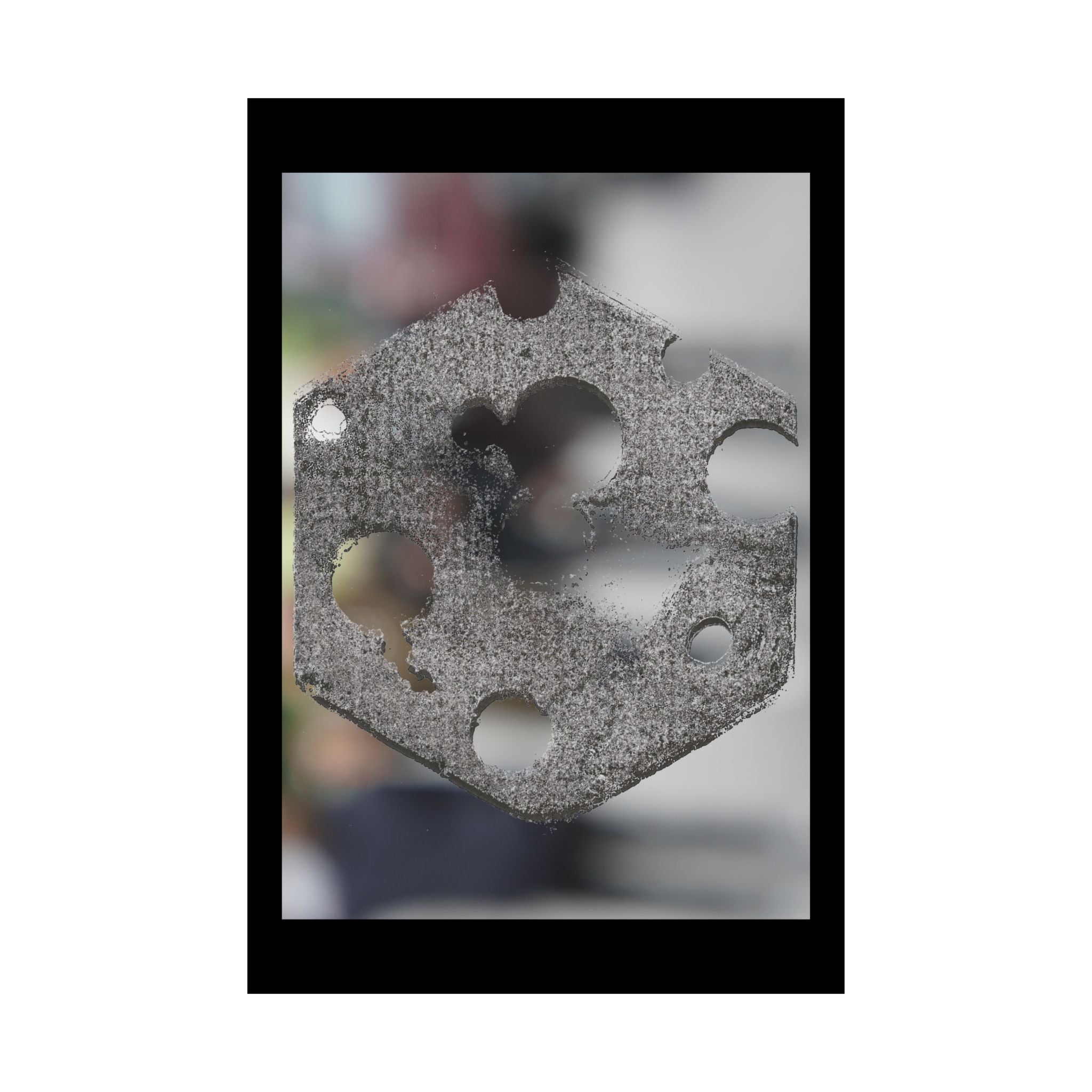 Abstract Hexagon Texture Matte Poster — Modern Geometric Wall Art