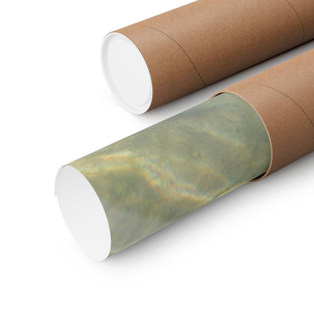 Abstract Seagrass & Stone Matte Horizontal Poster — Coastal Texture Wall Art