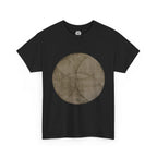 Celestial Moon Phase Tee — Earthy Vintage Circle Graphic T-Shirt