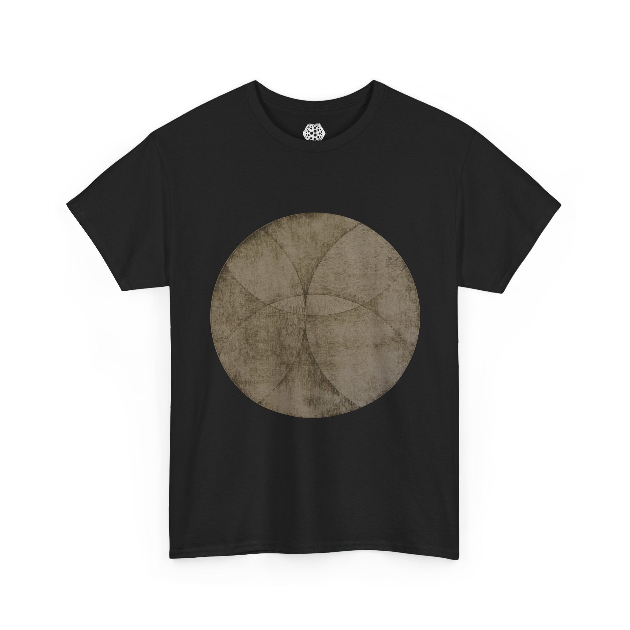 Celestial Moon Phase Tee — Earthy Vintage Circle Graphic T-Shirt