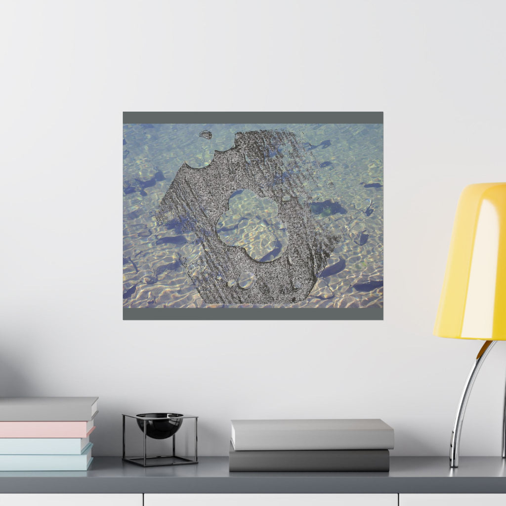 Abstracte oceaantextuur poster | Matte horizontale poster 