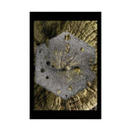 Gold Leaf Abstract Art Matte Poster | Metallic Hexagon Wall Art