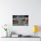 Abstract Rusted Metal Texture Matte Horizontal Poster | Industrial Wall Art