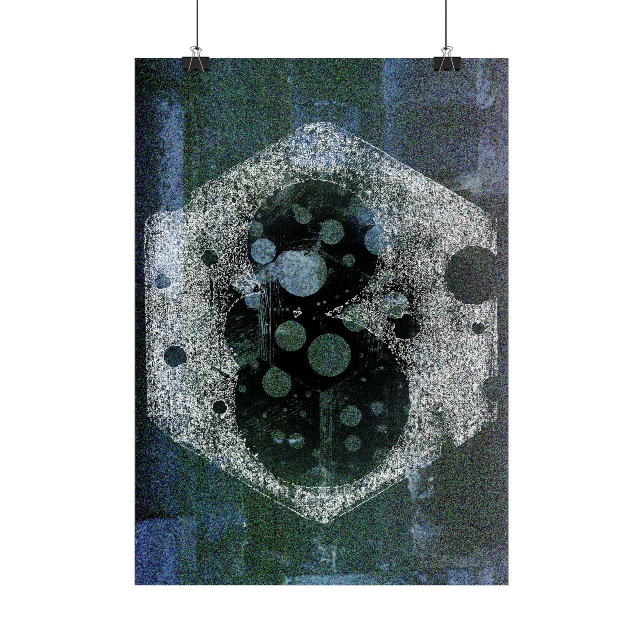 Abstracte geometrische poster — verticale kunstprint 