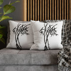 Bamboo Ink Sumi‑Style Square Pillowcase