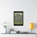 Geometric Hexagon Pattern Matte Poster | Botanical Leaf Texture