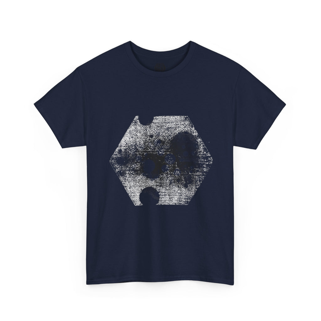 Hex Moon Graphic Tee Design Hex30 — Distressed Space Cheese Vintage Astronomy T-Shirt