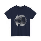 Hex Moon Graphic Tee Design Hex30 — Distressed Space Cheese Vintage Astronomy T-Shirt
