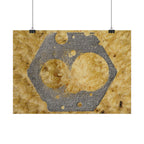 Zeskantmoer Macro Poster | Horizontale poster met industriële textuur 