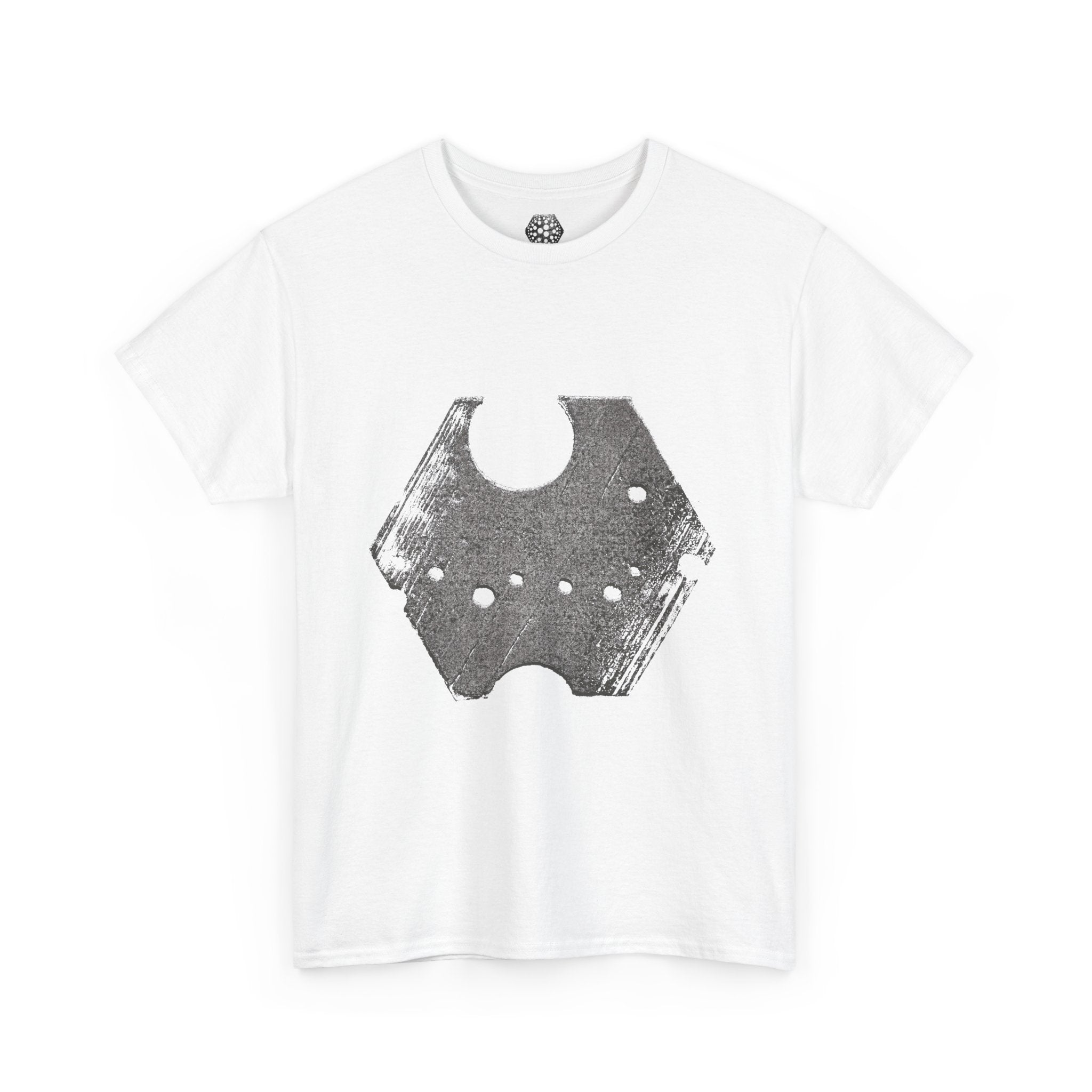 Hexagon Circles Graphic Tee — Digital Manual Print Art